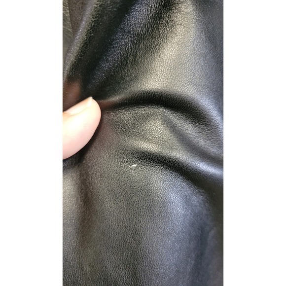 VTG Y2K Wilsons Pelle Studio Black Leather Long Jacket Women's Thinsulate sz XL - Picture 5 of 12